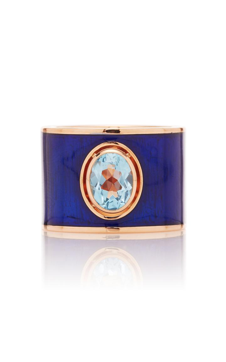 Gilan Hafsa 18k Rose Gold And Topaz Ring