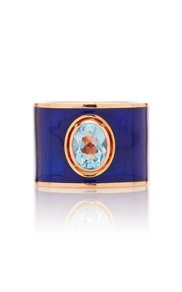 Gilan Hafsa 18k Rose Gold And Topaz Ring