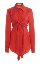 Moda Operandi Matriel Tie-detailed Brushed Twill Shirt