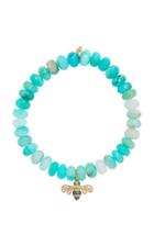 Sydney Evan 8mm Peruvian Opal Bead Bracelet With Bee Charm