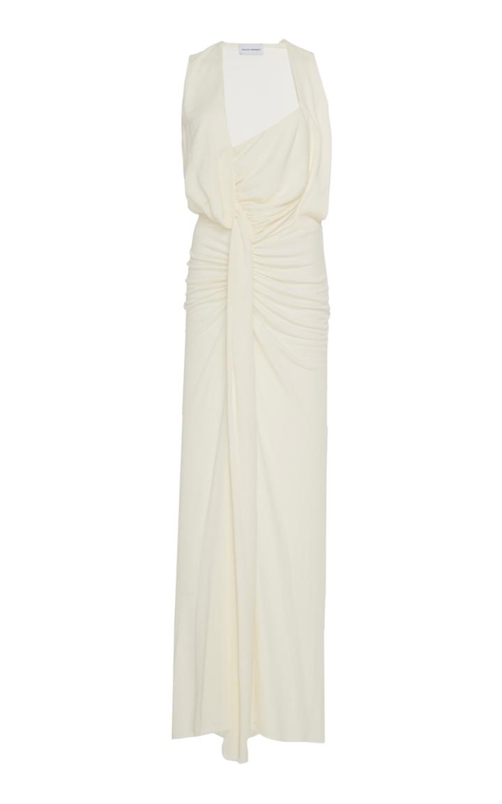 Narciso Rodriguez Drape-front Crepe Jersey Maxi Dress