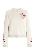 Moda Operandi Luisa Beccaria Floral-embroidered Knit Sweater