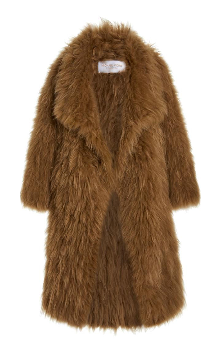 Moda Operandi Michael Kors Collection Oversized Knit Cashmere-goat Fur Coat