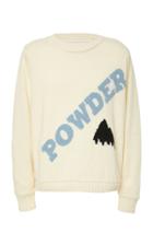 The Elder Statesman Powder Intarsia Cashmere Sweater
