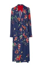 Diane Von Furstenberg Floral Print Floor Length Jacket