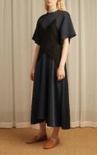 Moda Operandi Vince Lace-appliqued Crepe Midi Dress