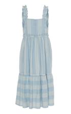 Loveshackfancy Ann Striped Ruffled Cotton Dress