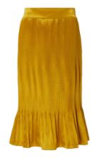 Galvan Bausch Pleated Satin-faille Midi Skirt