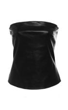 Rosetta Getty Bandeau Leather Top