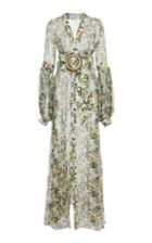 Silvia Tcherassi Belted Farolillo Cotton-silk Blend Dress