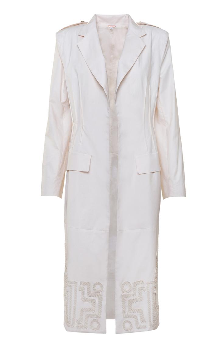 Moda Operandi Johanna Ortiz Iconography Embroidered Cotton-blend Long Jacket