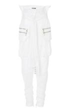 Balmain High-waisted Silk Cargo Pants