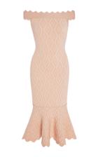 Jonathan Simkhai Diamond Jacquard Off-the-shoulder Dress