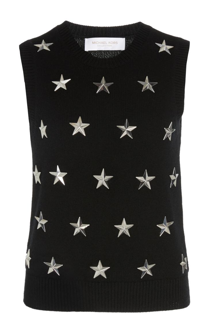 Moda Operandi Michael Kors Collection Star-embellished Cashmere Sweater Size: S