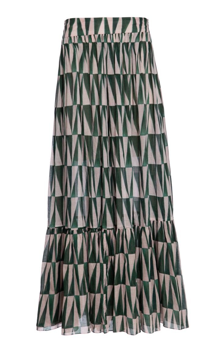 Patbo Geo Print Cotton Maxi Skirt