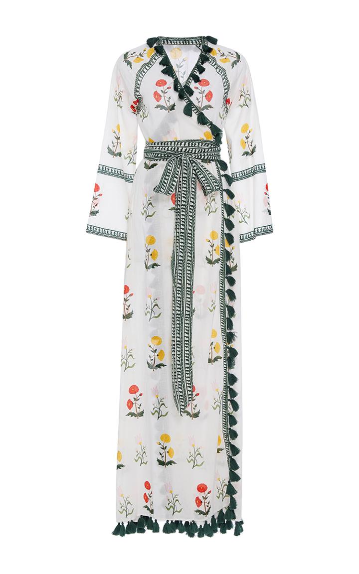 Rhode Resort Stella Floral Wrap Tassel Dress