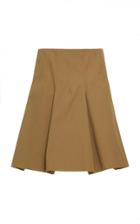 Marina Moscone Cotton Pleated Skirt