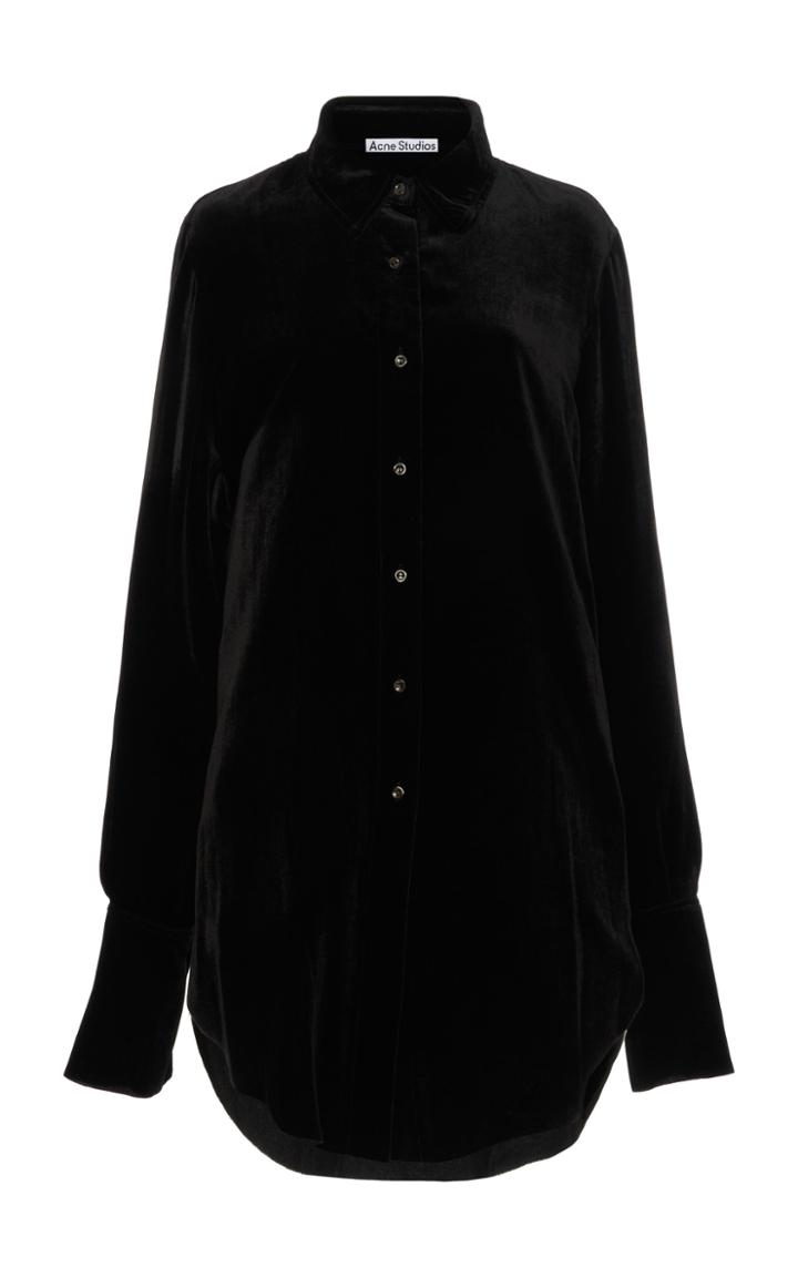 Moda Operandi Acne Studios Sophi Oversized Velvet Shirt