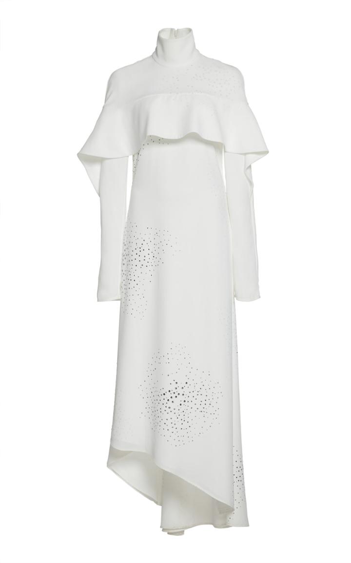 Ellery Empirical Satin Ruffle-front Dress