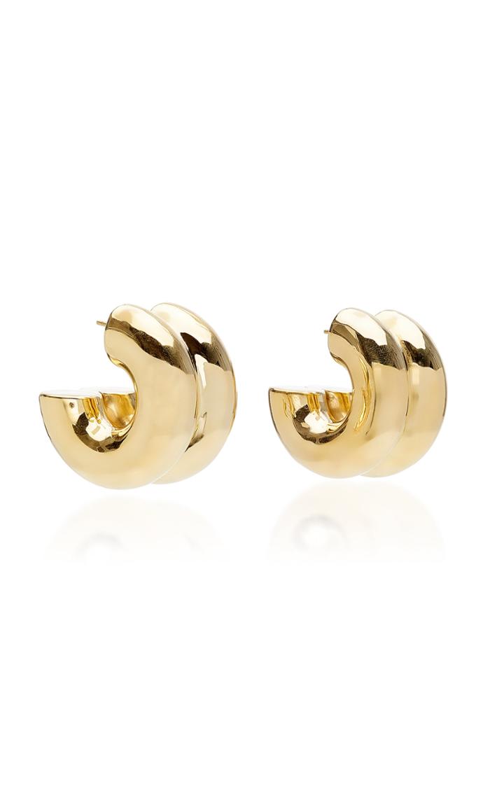 Uncommon Matters Bollow Gold-tone Vermeil Earrings
