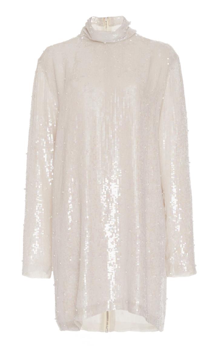 Balmain Sequined Turtleneck Dress