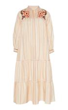 Anna Sui Embroidered Ribbon Strip Dress