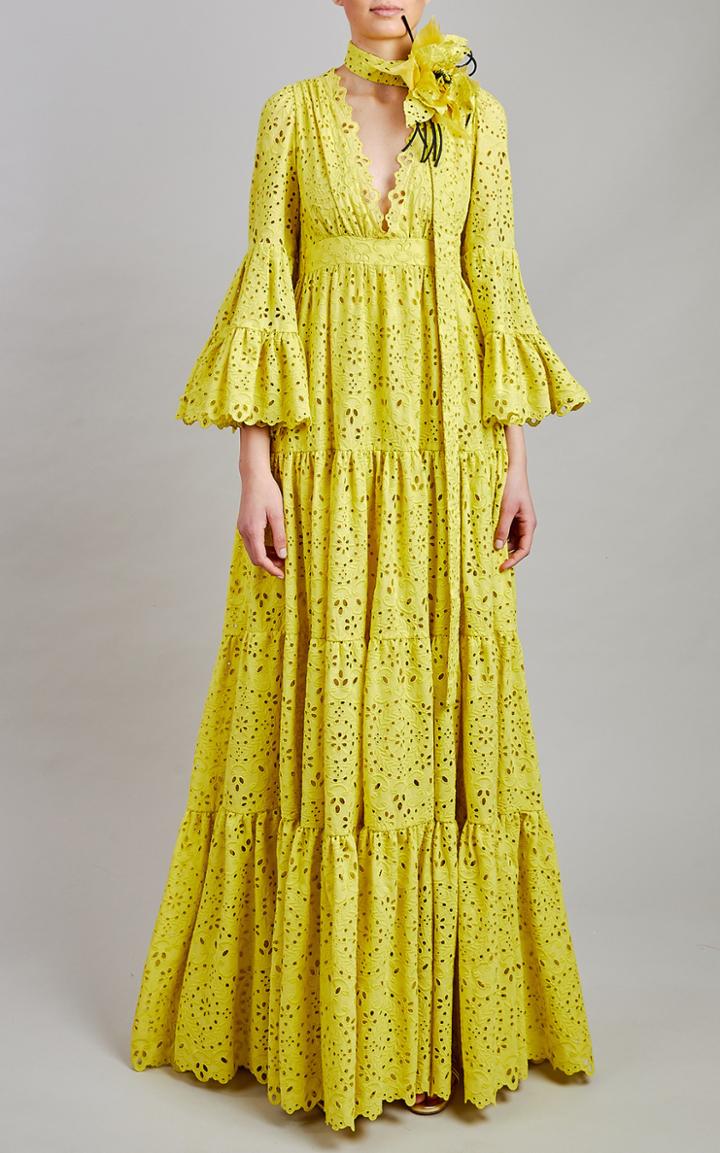 Moda Operandi Elie Saab Broderie Anglaise Maxi Dress