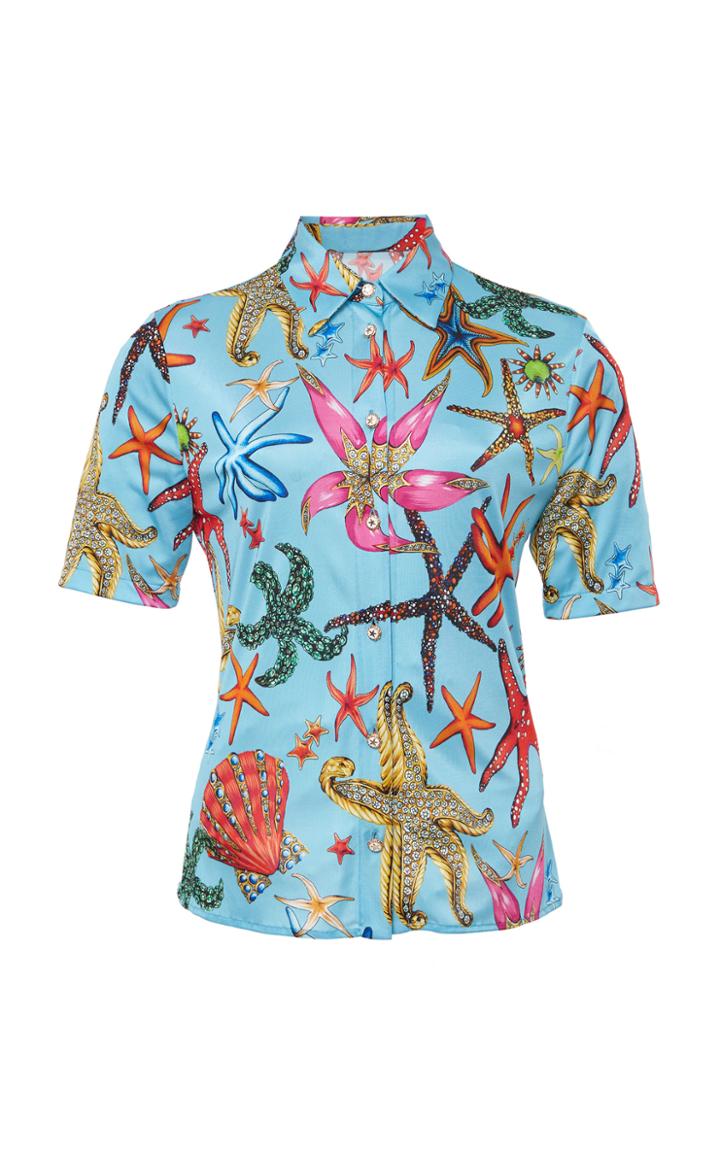 Moda Operandi Versace Printed Poplin Shirt