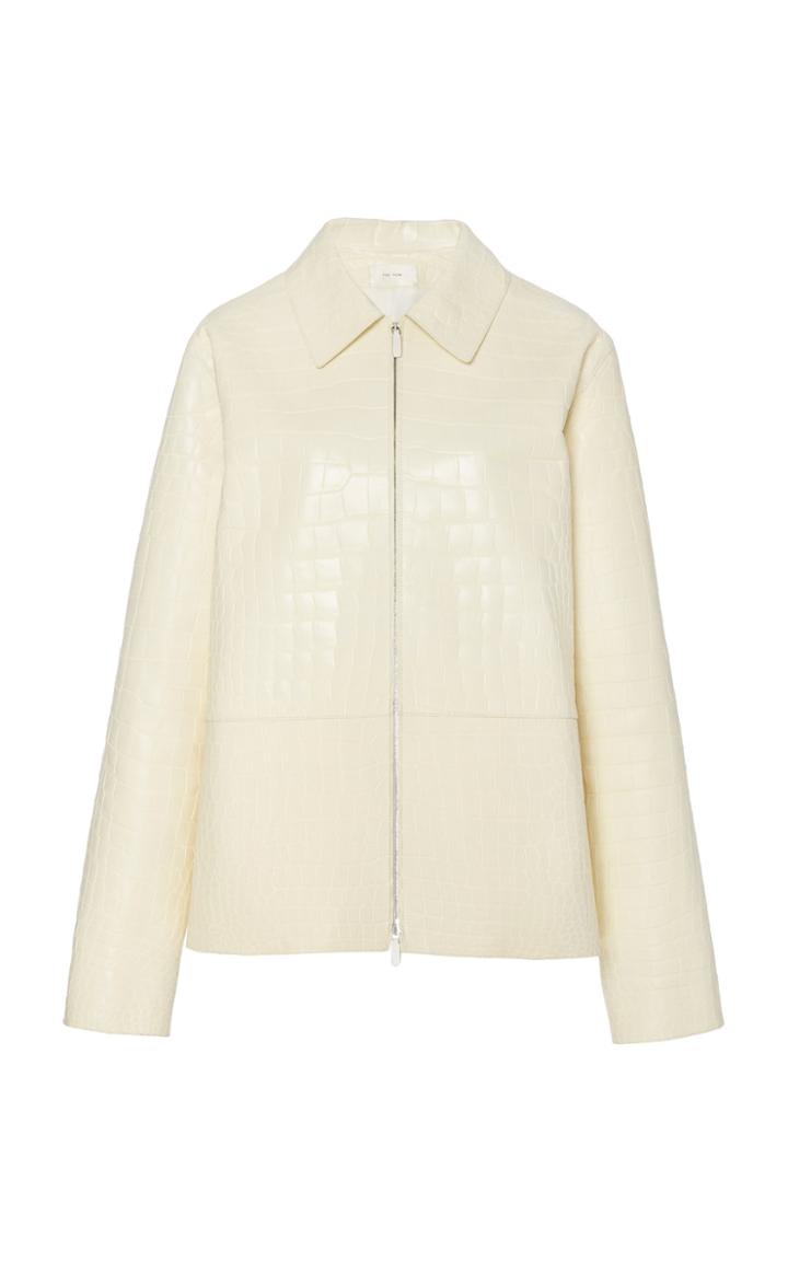 Moda Operandi The Row Arim Crocodile Zip-front Jacket Size: Xs
