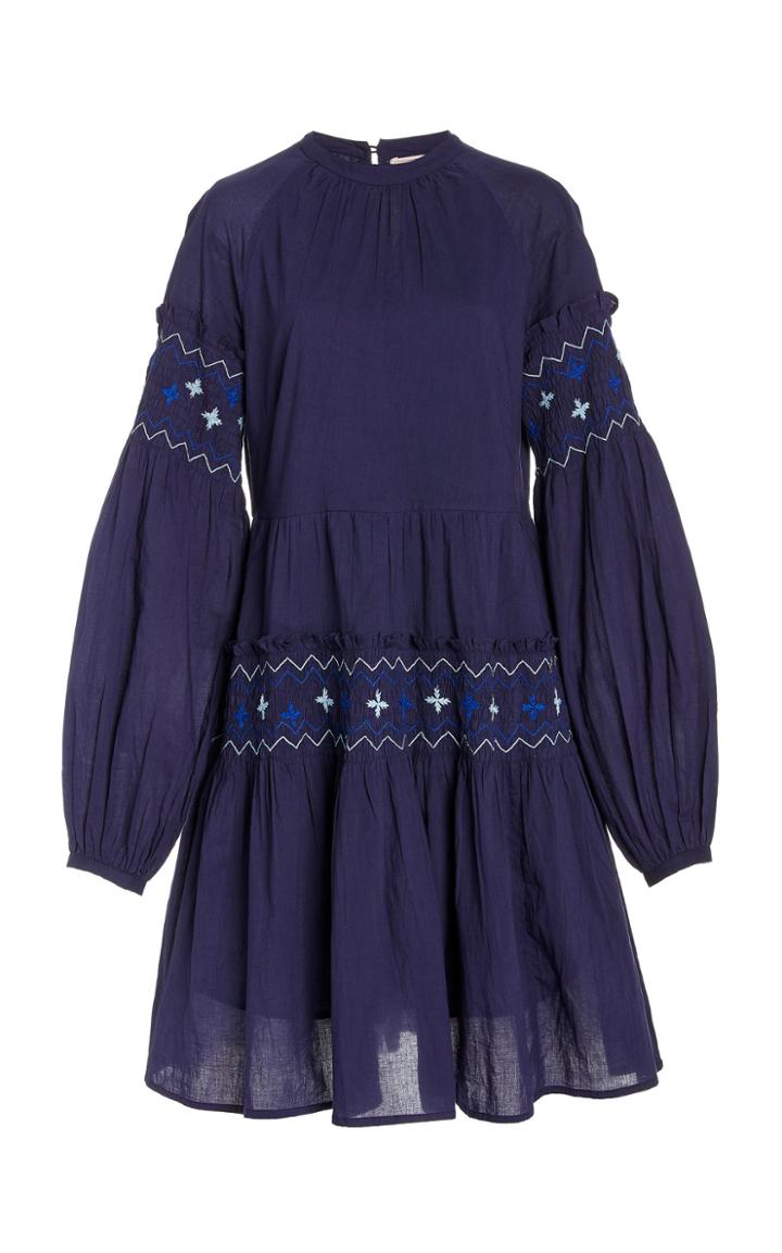 Moda Operandi Banjanan Lorene Embroidered Cotton Dress