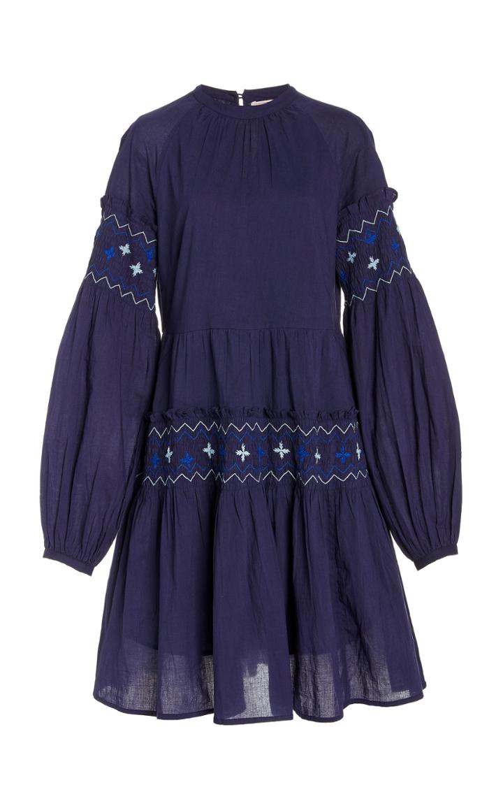 Moda Operandi Banjanan Lorene Embroidered Cotton Dress