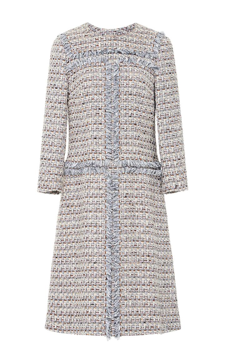Alena Akhmadullina Three-quarter Sleeve Tweed Dress