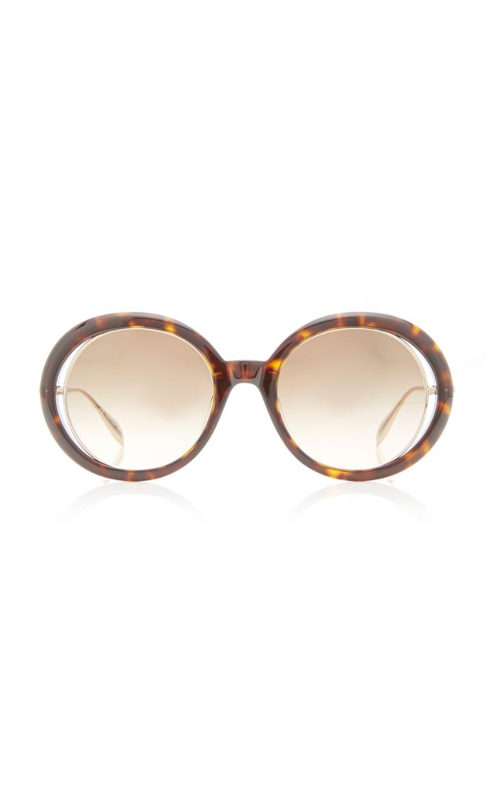 Alexander Mcqueen Round-frame Acetate Sunglasses