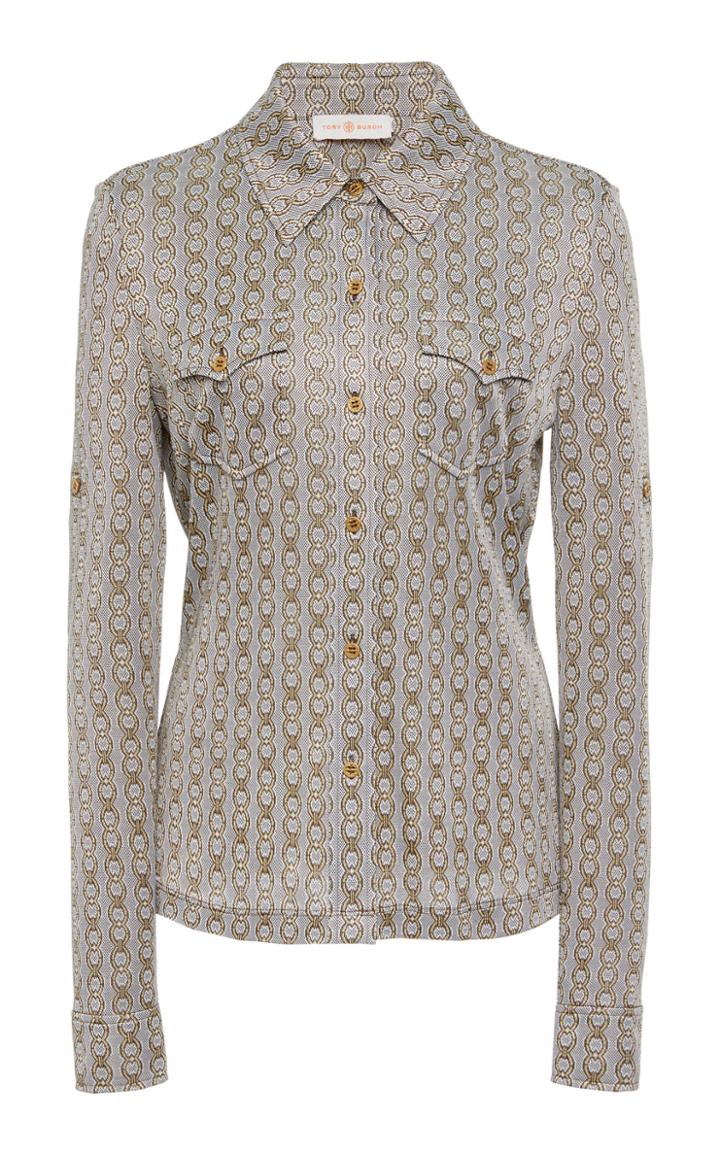 Tory Burch Gemini Link Jacquard Top