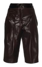 Olivier Theyskens Front Pleated Leather Short