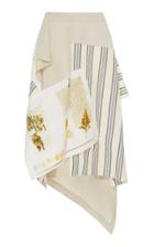 Monse Asymmetric Patchwork Cotton-blend Midi Skirt