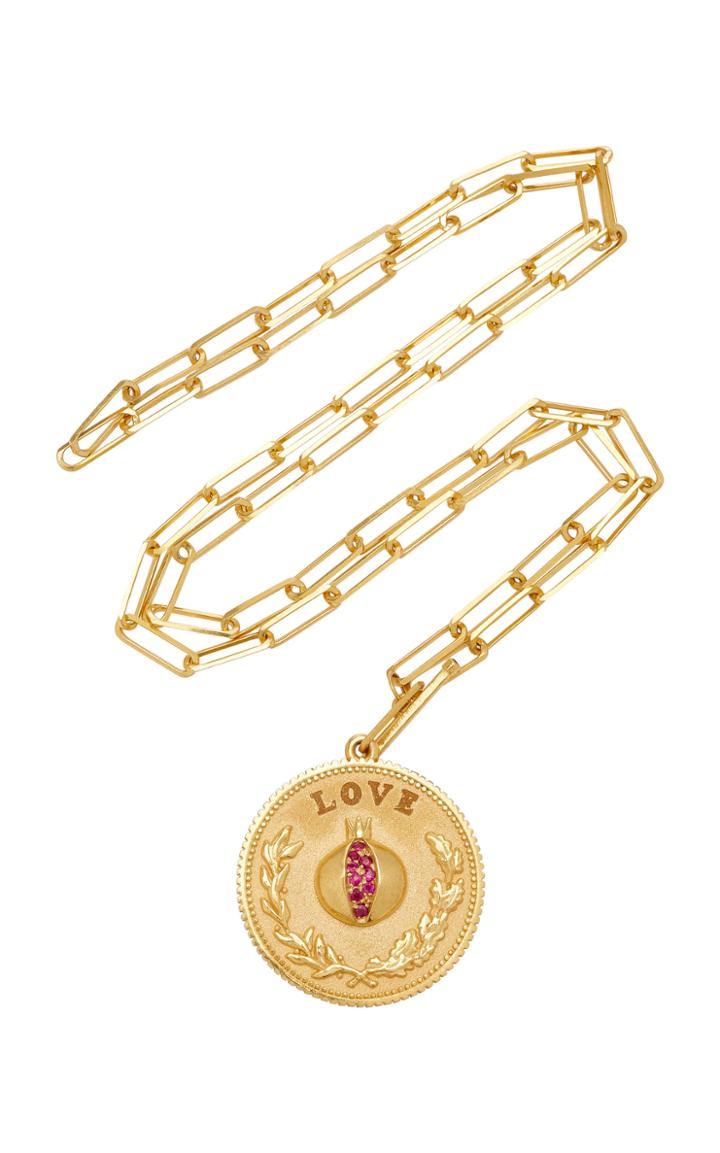 Noush Jewelry Shiva Convertible 14k Gold And Ruby Necklace