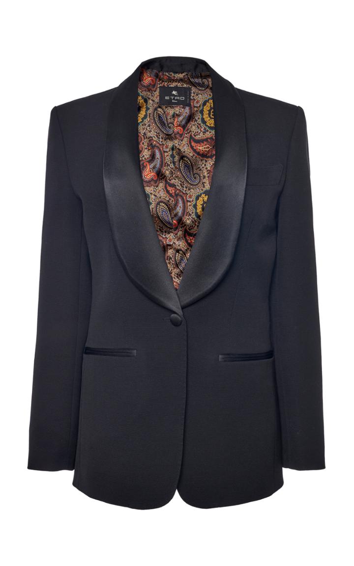 Moda Operandi Etro Satin-trimmed Wool-blend Tuxedo Jacket