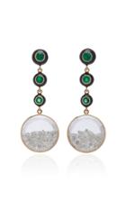 Moritz Glik 18k Gold Enamel Multi-stone Earrings