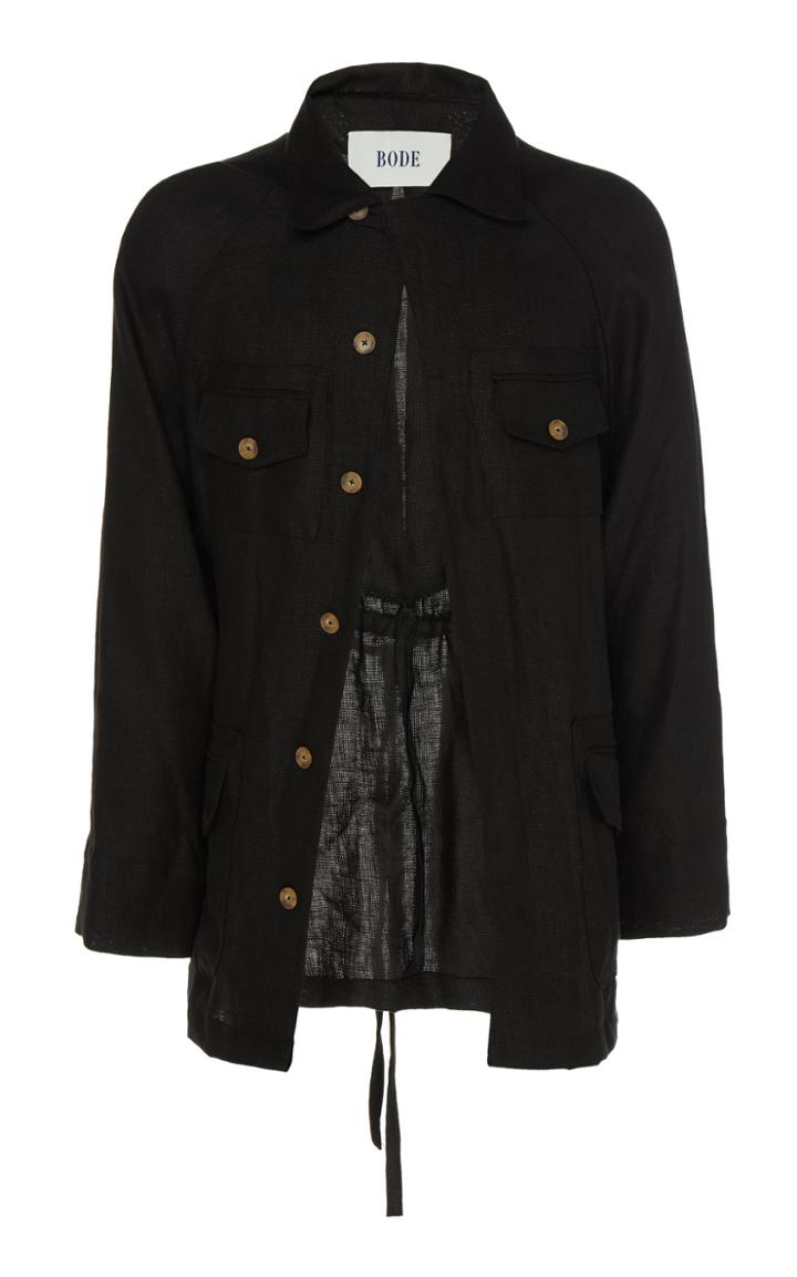Bode Linen 4-pocket Tie Jacket