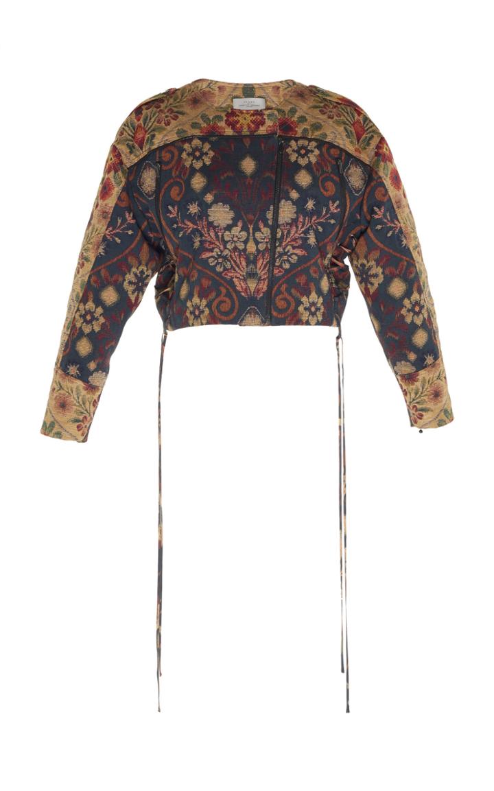 Preen By Thornton Bregazzi Hera Cropped Jacquard Jacket