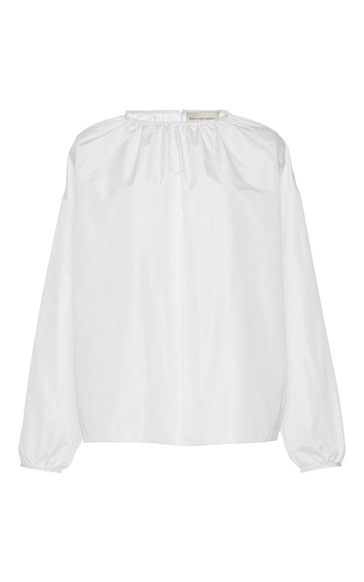 Maison Rabih Kayrouz Gathered Long Sleeve Blouse