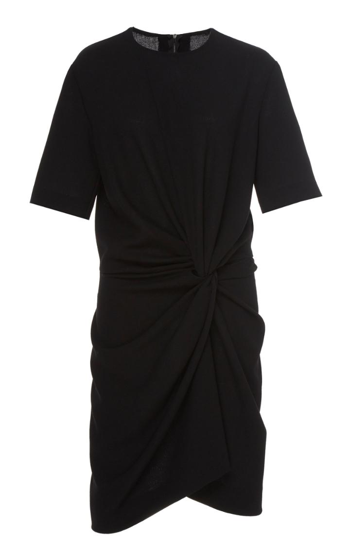 Narciso Rodriguez Asymmetrical Drape Wool-crepe Dress