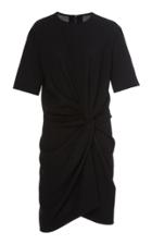 Narciso Rodriguez Asymmetrical Drape Wool-crepe Dress