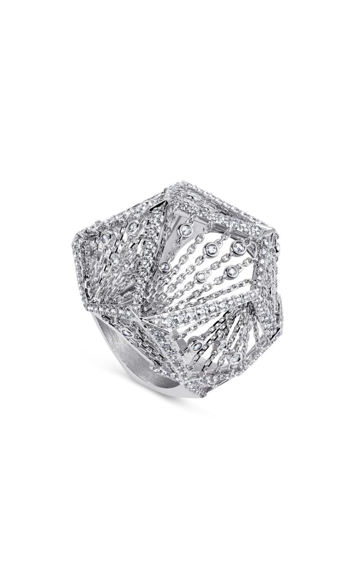 Mike Joseph White Gold And White Diamond Modern Ring