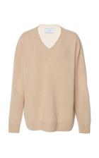 Prada Rib-knit Cotton V-neck Sweater