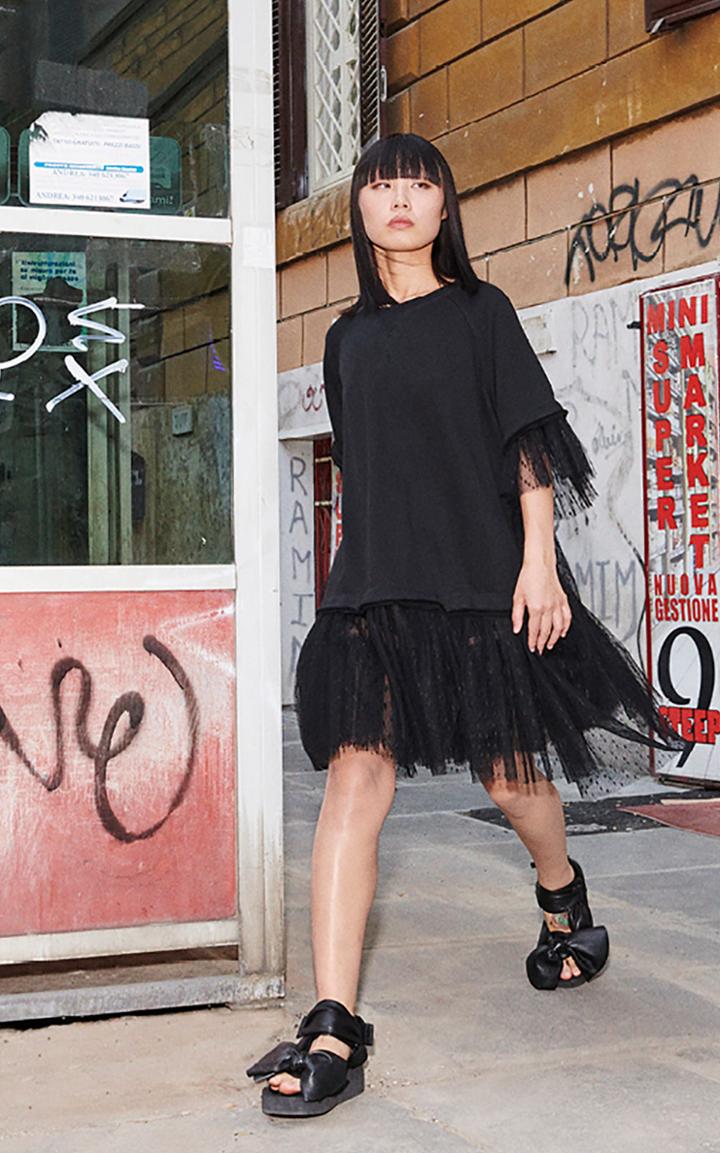 Moda Operandi Red Valentino Tulle-trimmed Cotton-blend Tunic Top