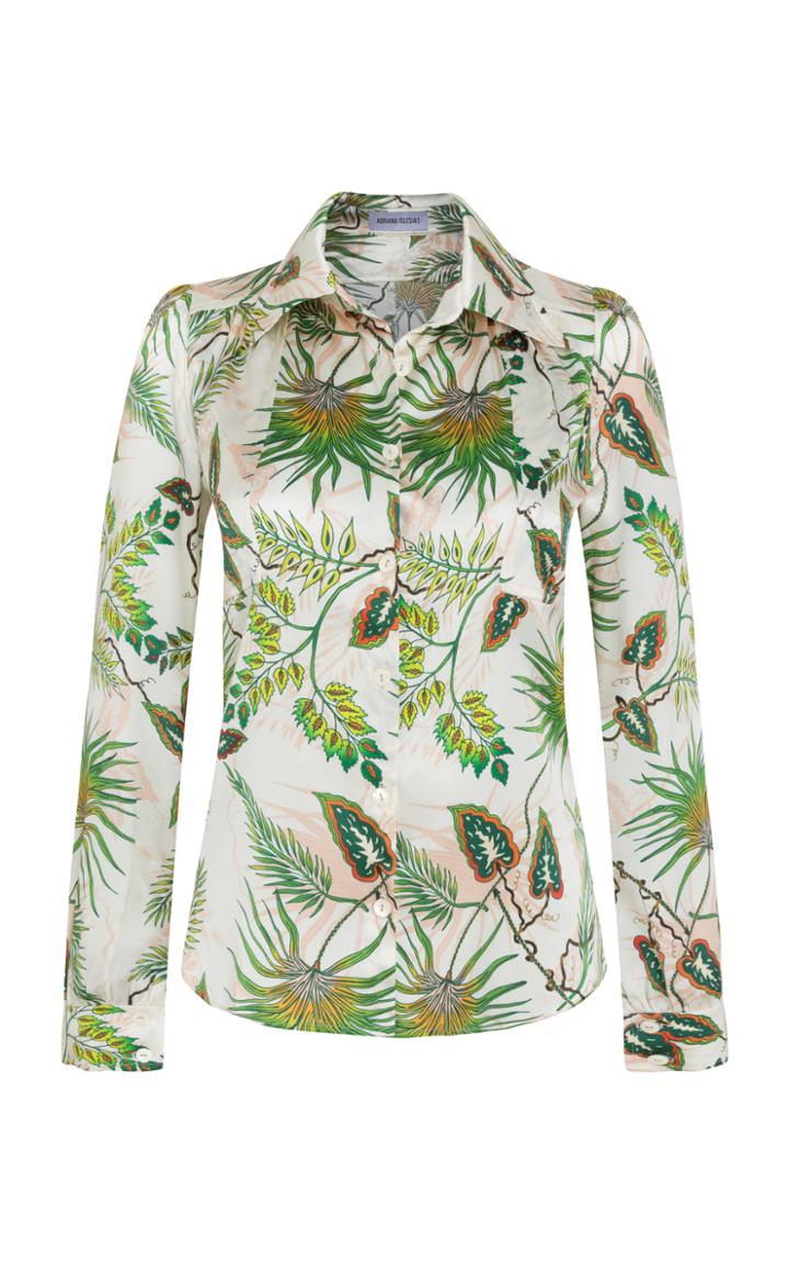Adriana Iglesias Marianne Printed Silk Shirt