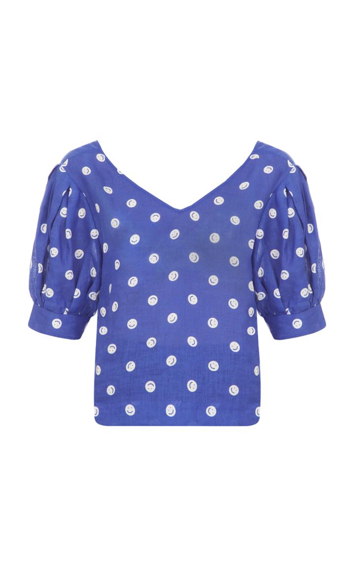 Ksenia Schnaider Smiling Polka Dot Crop Top