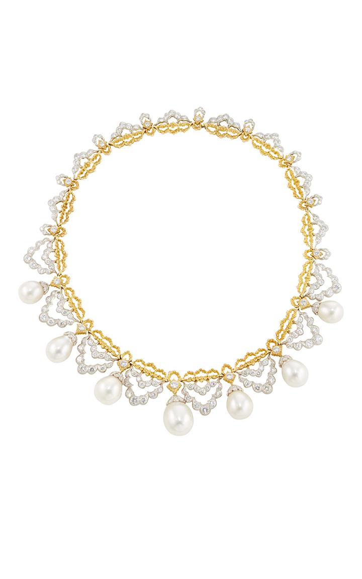 Buccellati Pearl And Diamond Necklace